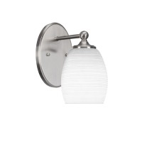 Capri 1 Light Wall Sconce Shown In Brushed Nickel Finish With 5