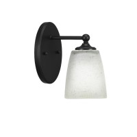 Capri 1 Light Wall Sconce Shown In Matte Black Finish With 4.5