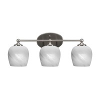 Capri 3 Light Bath Bar Shown In Brushed Nickel Finish With 6