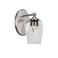 Capri 1 Light Wall Sconce Shown In Brushed Nickel Finish With 5