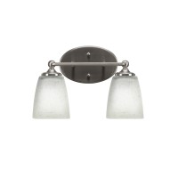 Capri 2 Light Bath Bar Shown In Brushed Nickel Finish With 4.5