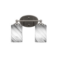 Capri 2 Light Bath Bar Shown In Brushed Nickel Finish With 4