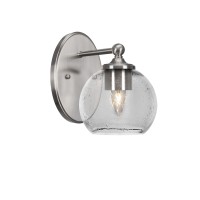 Capri 1 Light Wall Sconce Shown In Brushed Nickel Finish With 5.75