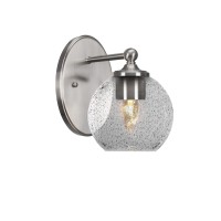 Capri 1 Light Wall Sconce Shown In Brushed Nickel Finish With 5.75