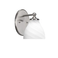 Capri 1 Light Wall Sconce Shown In Brushed Nickel Finish With 6.25