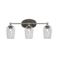 Capri 3 Light Bath Bar Shown In Brushed Nickel Finish With 5