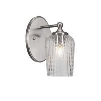 Capri 1 Light Wall Sconce Shown In Brushed Nickel Finish With 5