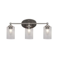 Capri 3 Light Bath Bar Shown In Brushed Nickel Finish With 4