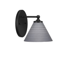 Capri 1 Light Wall Sconce Shown In Matte Black Finish With 7