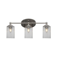 Capri 3 Light Bath Bar Shown In Brushed Nickel Finish With 4