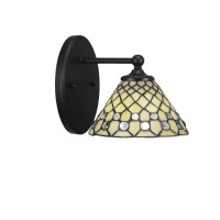 Capri 1 Light Wall Sconce Shown In Matte Black Finish With 7