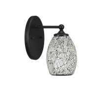 Capri 1 Light Wall Sconce Shown In Matte Black Finish With 5