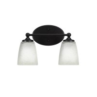 Capri 2 Light Bath Bar Shown In Matte Black Finish With 4.5