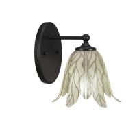 Capri 1 Light Wall Sconce Shown In Matte Black Finish With 7