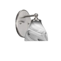 Capri 1 Light Wall Sconce Shown In Brushed Nickel Finish With 6.25