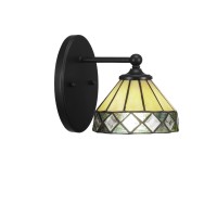 Capri 1 Light Wall Sconce Shown In Matte Black Finish With 7