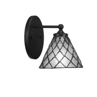 Capri 1 Light Wall Sconce Shown In Matte Black Finish With 7