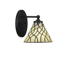 Capri 1 Light Wall Sconce Shown In Matte Black Finish With 7