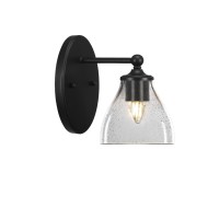 Capri 1 Light Wall Sconce Shown In Matte Black Finish With 6.25