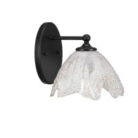 Capri 1 Light Wall Sconce Shown In Matte Black Finish With 7