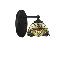 Capri 1 Light Wall Sconce Shown In Matte Black Finish With 7