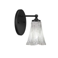 Capri 1 Light Wall Sconce Shown In Matte Black Finish With 5.5