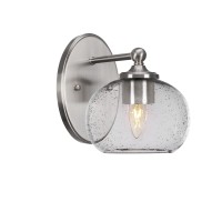 Capri 1 Light Wall Sconce Shown In Brushed Nickel Finish With 7