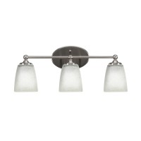 Capri 3 Light Bath Bar Shown In Brushed Nickel Finish With 4.5