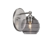 Capri 1 Light Wall Sconce Shown In Brushed Nickel Finish With 6