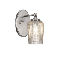 Capri 1 Light Wall Sconce Shown In Brushed Nickel Finish With 5