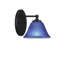 Capri 1 Light Wall Sconce Shown In Matte Black Finish With 7