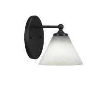 Capri 1 Light Wall Sconce Shown In Matte Black Finish With 7