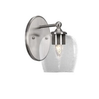 Capri 1 Light Wall Sconce Shown In Brushed Nickel Finish With 6