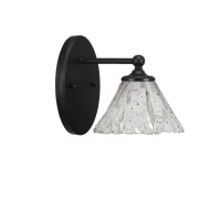 Capri 1 Light Wall Sconce Shown In Matte Black Finish With 7