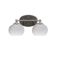 Capri 2 Light Bath Bar Shown In Brushed Nickel Finish With 7