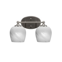 Capri 2 Light Bath Bar Shown In Brushed Nickel Finish With 6