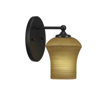 Capri 1 Light Wall Sconce Shown In Matte Black Finish With 5.5