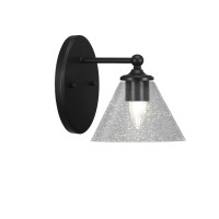 Capri 1 Light Wall Sconce Shown In Matte Black Finish With 7