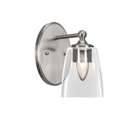 Capri 1 Light Wall Sconce Shown In Brushed Nickel Finish With 4.5