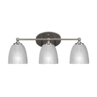 Capri 3 Light Bath Bar Shown In Brushed Nickel Finish With 5