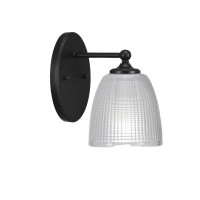 Capri 1 Light Wall Sconce Shown In Matte Black Finish With 5