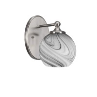 Capri 1 Light Wall Sconce Shown In Brushed Nickel Finish With 5.75