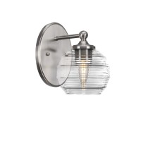 Capri 1 Light Wall Sconce Shown In Brushed Nickel Finish With 6