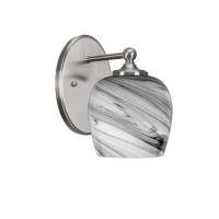 Capri 1 Light Wall Sconce Shown In Brushed Nickel Finish With 6