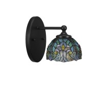 Capri 1 Light Wall Sconce Shown In Matte Black Finish With 7