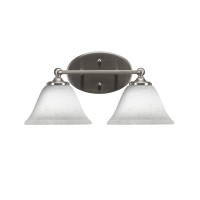 Capri 2 Light Bath Bar Shown In Brushed Nickel Finish With 7