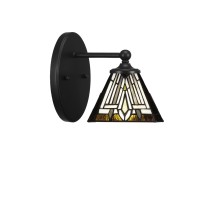 Capri 1 Light Wall Sconce Shown In Matte Black Finish With 7