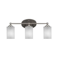 Capri 3 Light Bath Bar Shown In Brushed Nickel Finish With 4