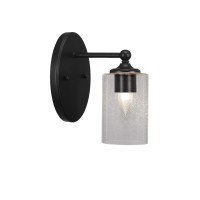 Capri 1 Light Wall Sconce Shown In Matte Black Finish With 4