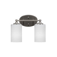 Capri 2 Light Bath Bar Shown In Brushed Nickel Finish With 4